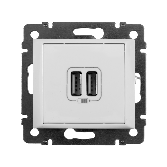Зарядное устройство USB тип А / тип А - Legrand Valena - 3000мА 15Вт - белый