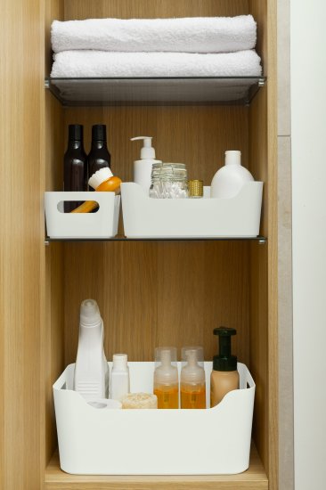 Корзина для хранения Scandi 24x9x17 см пластик цвет белый