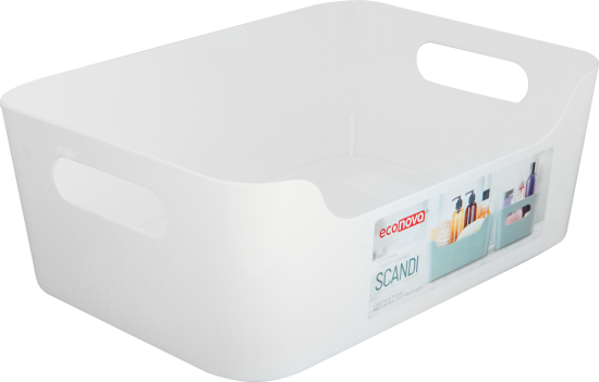 Корзина для хранения Scandi 24x9x17 см пластик цвет белый