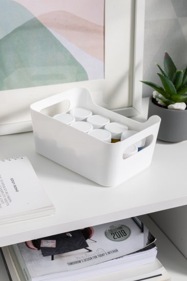 Корзина Scandi 17x7.5x12 см пластик цвет белый