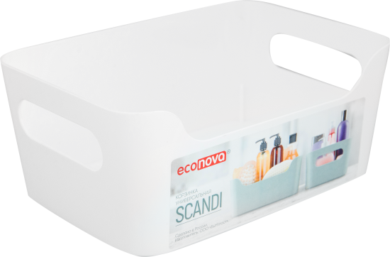 Корзина Scandi 17x7.5x12 см пластик цвет белый