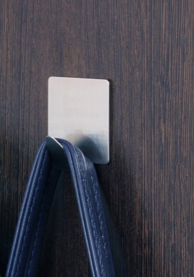 Самоклеящиеся стальные крючки Adge цвет серебро нагрузка до 3 кг 2 шт