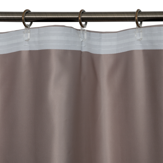 Штора на ленте Замша 160x260 см полиэстер однотон цвет бежевый