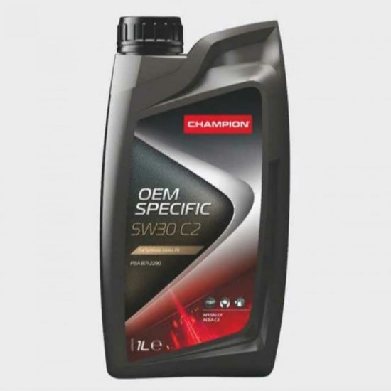 Синтетическое моторное масло CHAMPION OEM SPECIFIC С2 5W30, SN/CF, C2-16