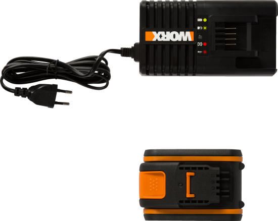 Зарядное устройство Worx 3601, батарея 20 В Li-ion 2 Ач