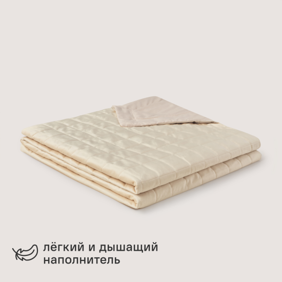 Покрывало Inspire Velvet Etna 220x240 см полиэстер цвет кремовый
