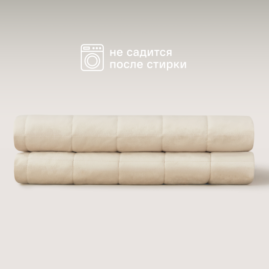 Покрывало Inspire Velvet Etna 220x240 см полиэстер цвет кремовый
