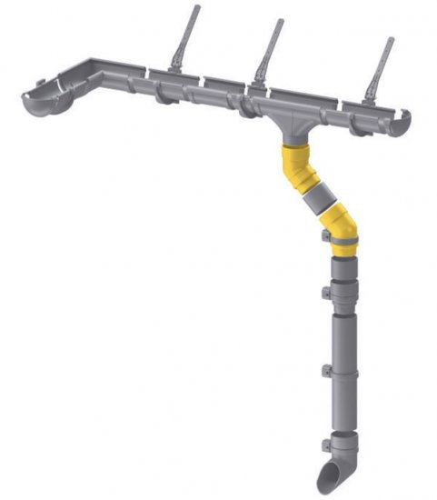 Колено трубы Docke Lux пластиковое d100 мм 45° шоколад RAL 8019