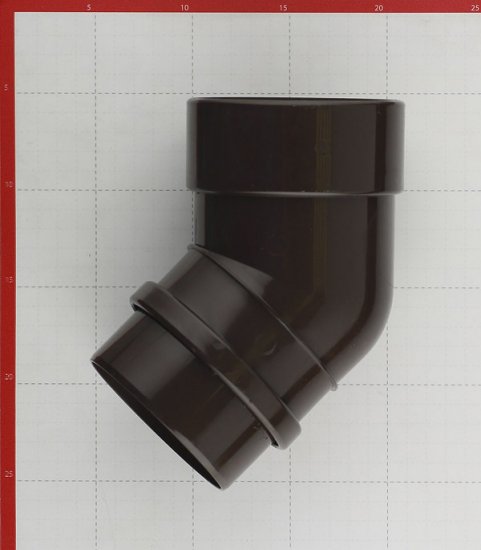 Колено трубы Docke Lux пластиковое d100 мм 45° шоколад RAL 8019