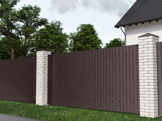 Профнастил С8 0.3 мм 1200x2000 мм RAL 8017 коричневый