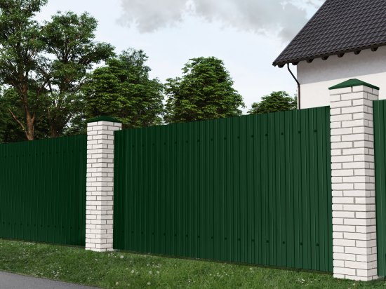 Профнастил С8 0.3 мм 1200x2000 мм RAL 6005 зелёный