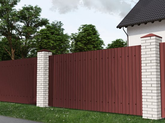 Профнастил С8 0.3 мм 1200x2000 мм RAL 3005 вишня