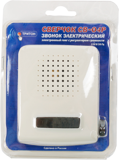 Дверной звонок проводной Тритон Сверчок СВ-04Р 220 В 1 мелодия цвет белый