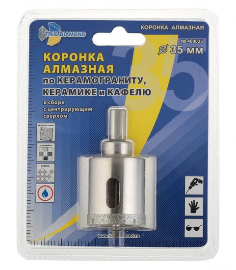 Коронка алмазная Trio-Diamond (400035) по керамограниту d35 мм