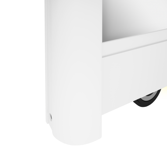 Дверь-купе SPACEO 2455x704 мм высота проема 2500 мм с зеркалом цвет белый широкий профиль