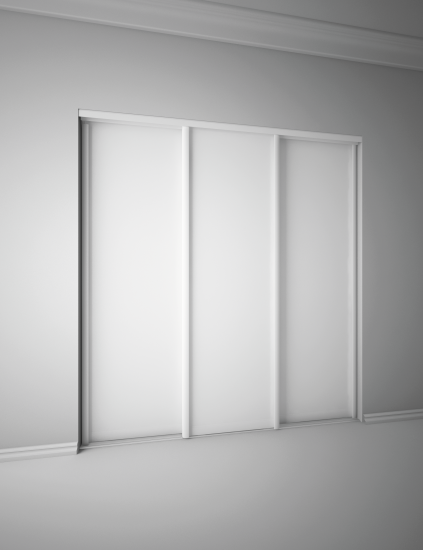 Дверь-купе SPACEO 2255x904 мм высота проема 2300 мм ЛДСП цвет белый широкий профиль