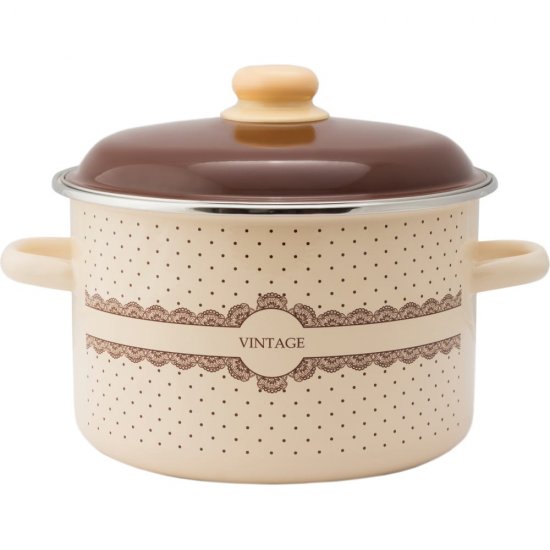 Цилиндрическая эмалированная кастрюля appetite Vintage
