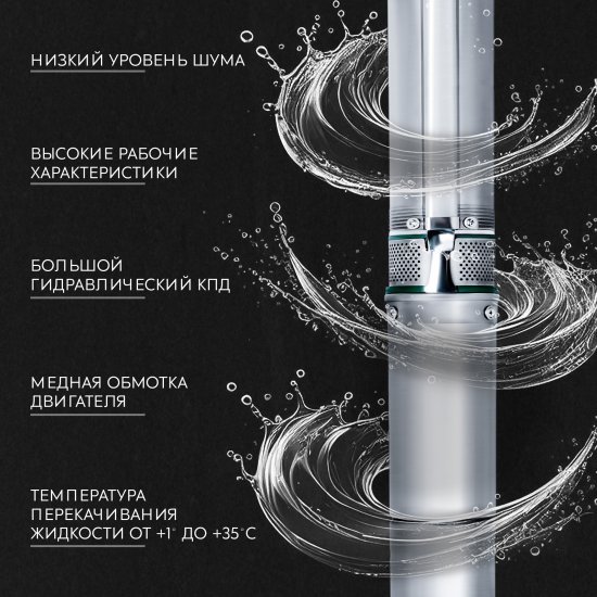 Насос садовый скважинный Oasis SNI 85/55, высота подъема 55 м, кабель 30м, 5100 л/час