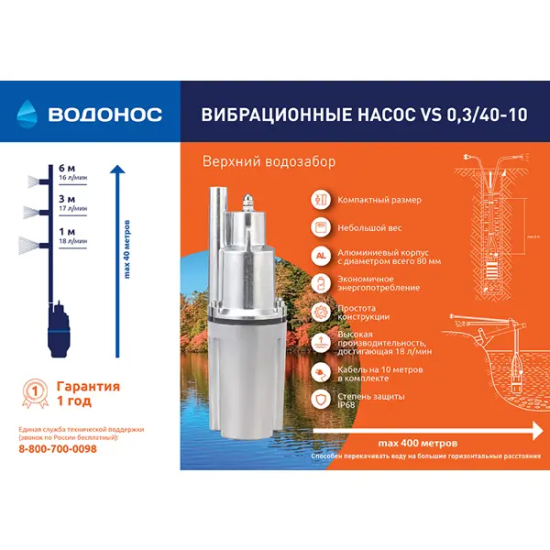 Насос садовый вибрационный 