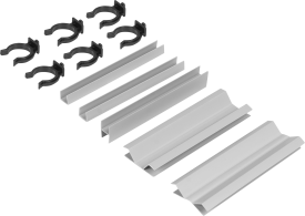 Комплект для установки кухонного цоколя Delinia 10 см ПВХ цвет серый