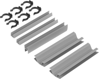 Комплект для установки кухонного цоколя Delinia 10 см ПВХ цвет топо