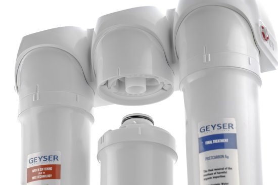 Фильтр под мойку Гейзер Смарт Макс для жесткой воды быстросъемный 3 ступени кран в комплекте