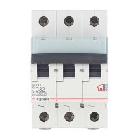 Автоматический выключатель модульный Legrand TX3 3P 32А тип C 6 кА 400 В (404059)