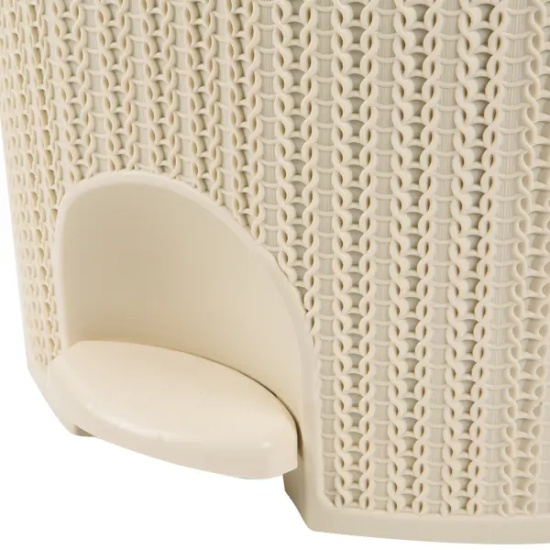 Контейнер для мусора Idea Вязание 18 л цвет слоновой кости