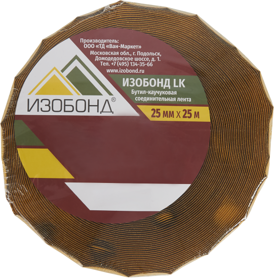 Лента бутил-каучуковая Изобонд LK 25 мм 25 м