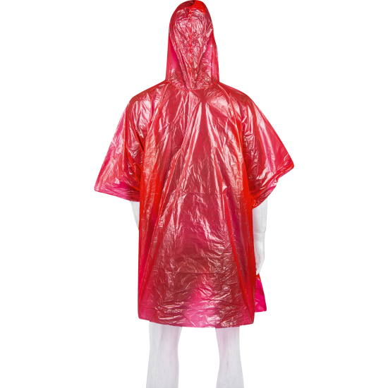 Плащ-дождевик пончо ГП1-3-К цвет красный размер универсальный