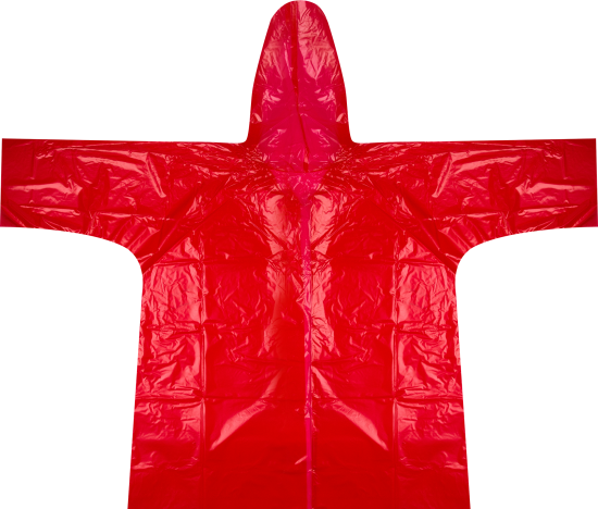 Плащ-дождевик детский ГП6-3-К цвет красный 6-8 лет