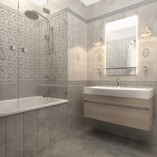 Плитка настенная Шахтинская Плитка Дора 20x30 см 1.44 м² цвет тёмно-серый