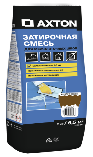 Затирка цементная Axton А400 цвет коричневый 2 кг