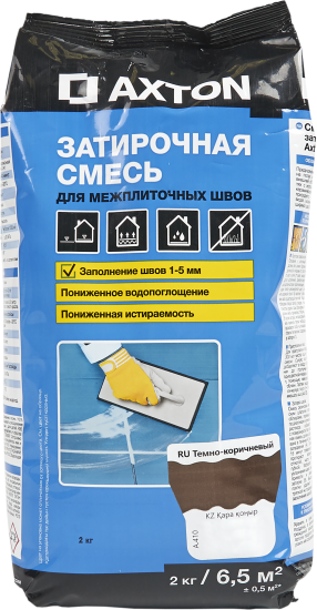 Затирка цементная Axton А.410 цвет темно-коричневый 2 кг