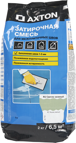 Затирка цементная Axton А710 цвет светло-зелёный 2 кг