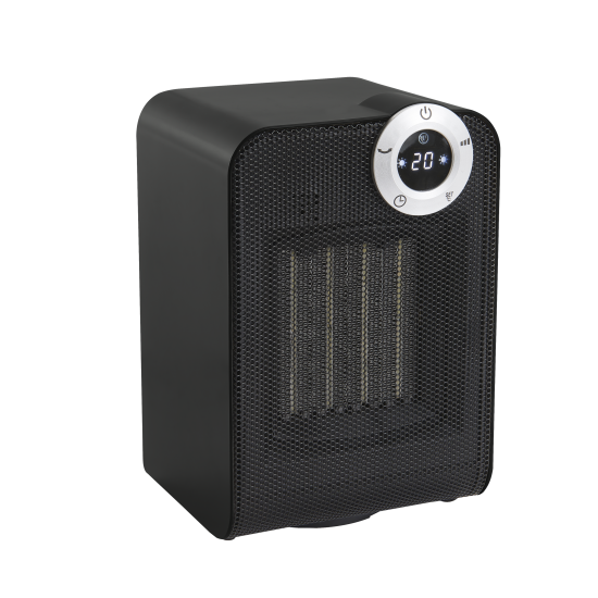 Тепловентилятор керамический электрический Equation с электронным термостатом 1800 Вт цвет чёрный