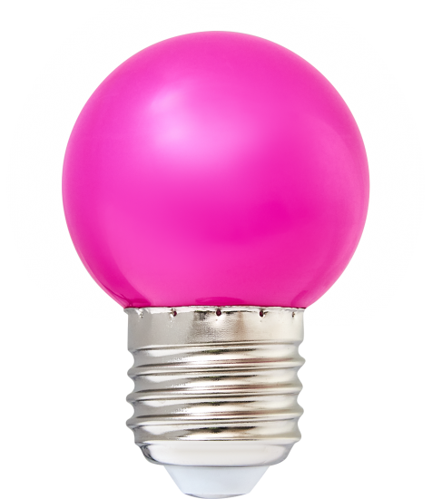 Лампа светодиодная Volpe E27 220 В 1 Вт шар матовый 80 лм фиолетовый свет