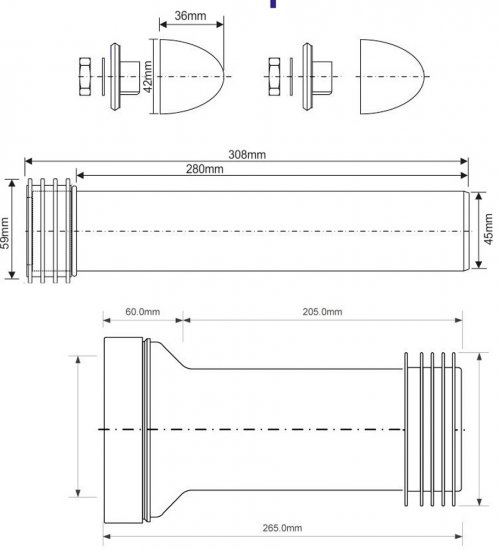 Комплект для инсталляции McAlpine, цвет черный FP45R-KIT3
