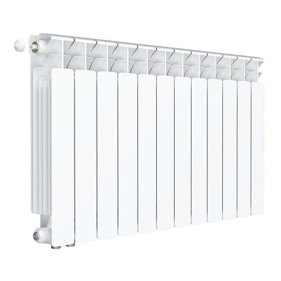 Радиатор биметаллический Rifar Base Ventil 500 мм 12 секций 3/4 нижнее левое подключение белый