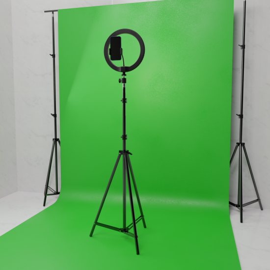 Напольная тренога для установки кольцевого светильника Gauss 68-208 см, цвет чёрный