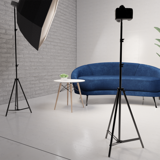 Напольная тренога для установки кольцевого светильника Gauss 68-208 см, цвет чёрный