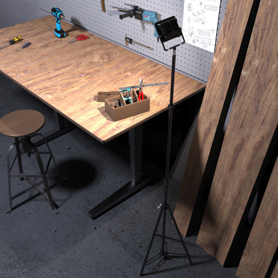 Напольная тренога для установки кольцевого светильника Gauss 68-208 см, цвет чёрный