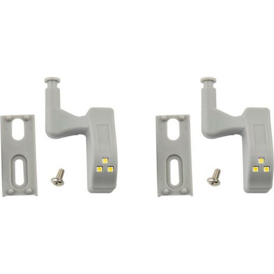 Светодиодный светильник-пушлайт на петлю в кухонный шкаф Uniel ULK-C02 23A GREY SET2
