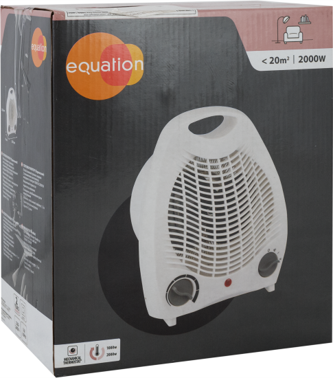 Тепловентилятор спиральный электрический Equation с механическим термостатом 2000 Вт