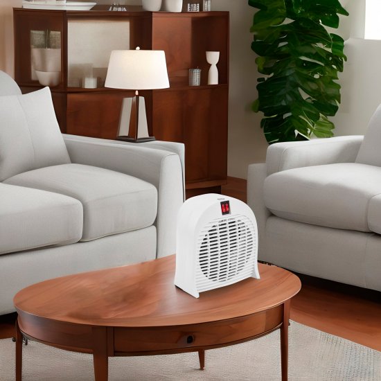 Тепловентилятор спиральный электрический с механическим термостатом 2000 Вт цвет белый