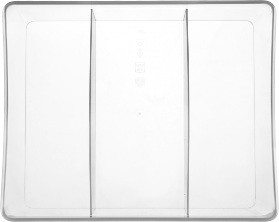 Органайзер 20x6x16 см пластик без крышки цвет прозрачный