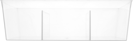 Органайзер 20x6x16 см пластик без крышки цвет прозрачный