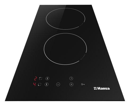Электрическая варочная панель Hansa BHC36106 30 см 2 конфорки цвет чёрный