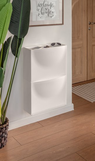 Обувница 51.2x38x18.5 см 1 полка полипропилен цвет белый