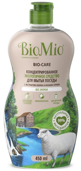 Средство для мытья посуды BioMio без запаха 0.45 л